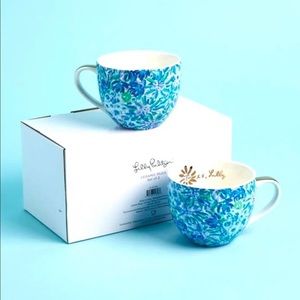 New in Box - Lilly Pulitzer Ceramic Mugs, Set of 2